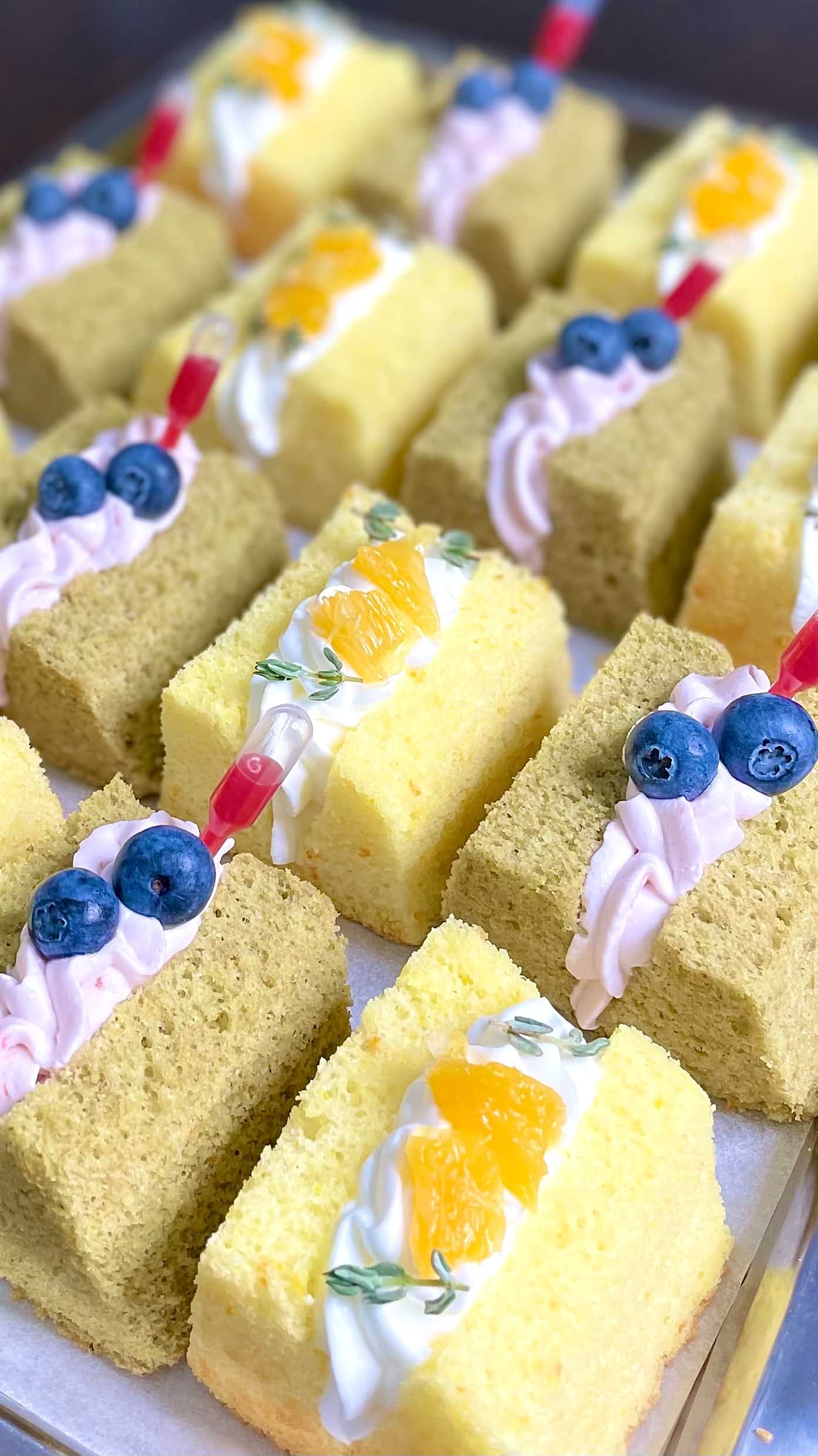 Individual Chiffon Cake Sandwiches