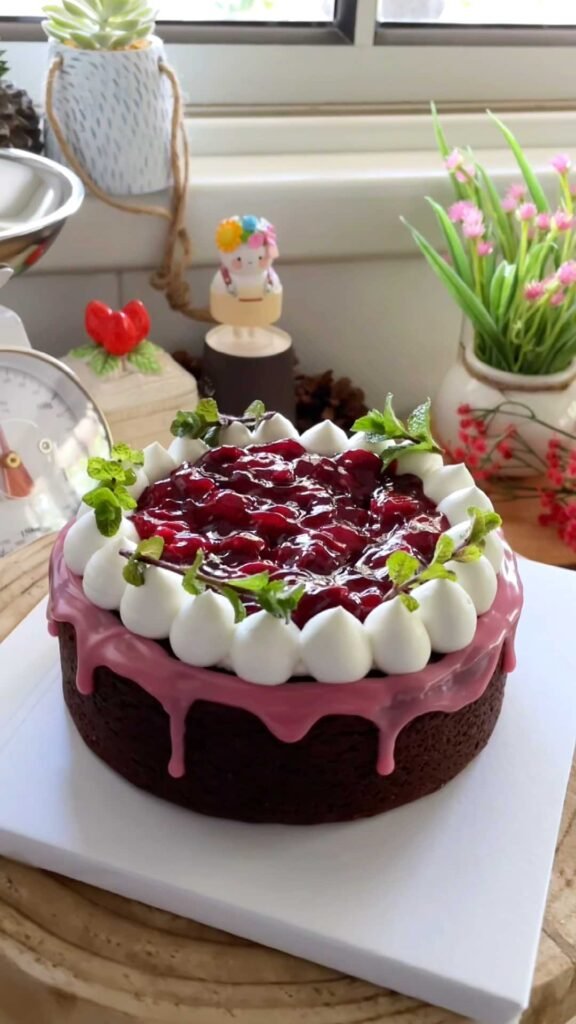 Black Forest Brownie Cake עוגת בראוני היער השחור