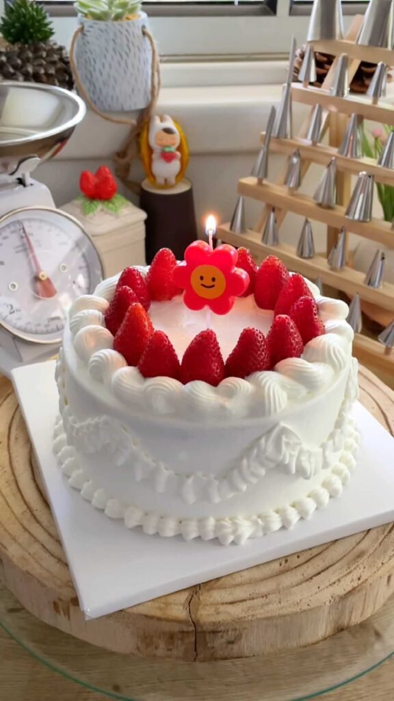 Gluten Free Strawberries and Cream Layer Cake עוגת יומולדת כשרה לפסח – שכבות קצפת ותותים