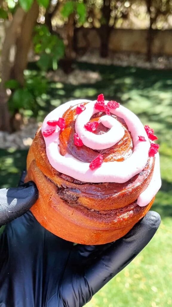 Raspberry Chocolate Brioche Rolls שבלולי בריוש שוקולד במילוי קרם פטל