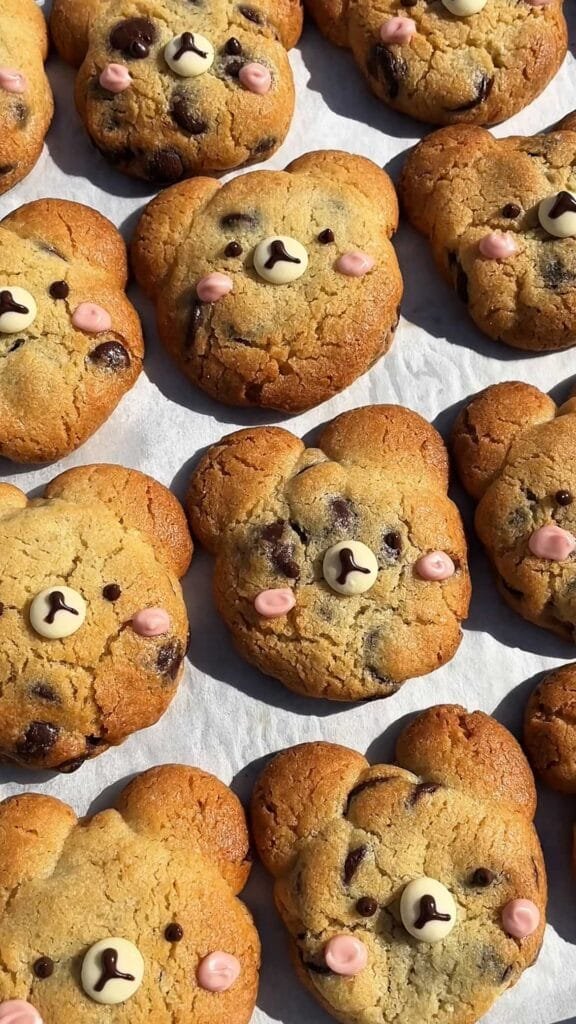 Teddie Bear Chocolate Chip Cookies עוגיות שוקולד ציפס דובונים